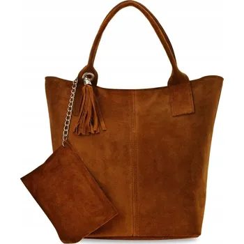 Kabelka Vera Pelle kabelka z pravé kůže hnědá