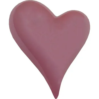 Lesklé červené keramické srdce - elegantní dekorace pro lásku Barva: Červená