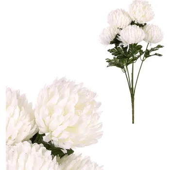 umělá květina Chryzantéma - umělá kytice, barva hnědá Barva: bílá