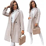 DÁMSKÝ KLASICKÝ KABÁT SVĚTLE BÉŽOVÝ ty3883 - S/36