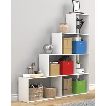 Koupelnový nábytek Vcm Schodová police Dubila L, bílá