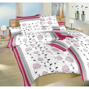 Povlečení DADKA VRACOV Povlečení flanel Liána vínová 140x220, 70x90 cm