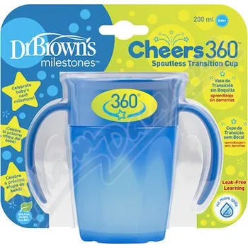 DR.BROWNS Hrnek Cheers360 modrý 200ml 6m+