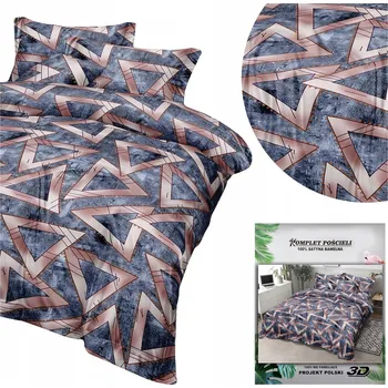 Povlečení Saténové Povlečení 160x200 Trojúhelníkové geometrické Povlečení
