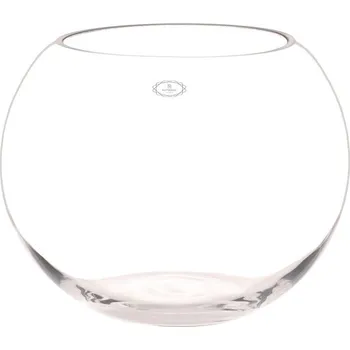 Váza Skleněná váza kulatá mísa čirá, elegantní dekorace pro interiér Barva: Přírodní