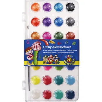 Vodová barva Akvarelové barvy Flamingo 28 barev