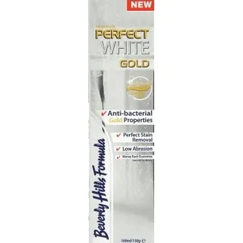 zubní pasta Beverly Hills Formula Perfect White Gold bělící zubní pasta 100 ml