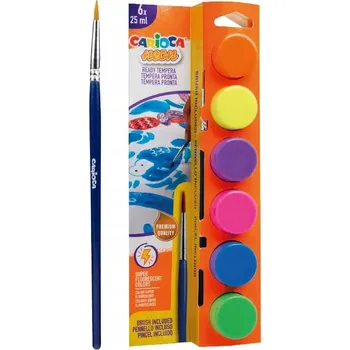 Vodová barva Neonové plakátové barvy 6 barev CARIOCA