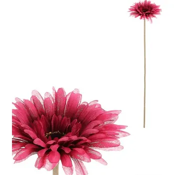 umělá květina Umělá gerbera na stonku, oranžová, elegantní dekorace do vázy Barva: Fialová