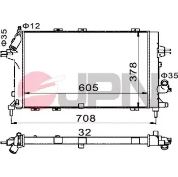 Motor automobilu JPN Chladič vody JPN 60C9036-JPN