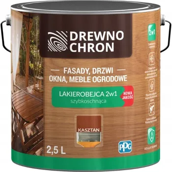 barva a nátěr na dřevo Lazura na dřevo Drewnochron 2,5 l hnědá satén