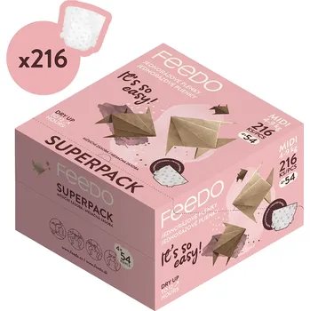 Plena FEEDO Pleny jednorázové MIDI (od 4 do 9 kg), 216 ks, měsíční balení