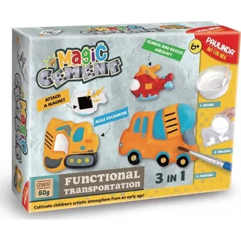 kreativní sada Kreativní senzorická sada Strigo Magic Cement - figurky Doprava Vozidla