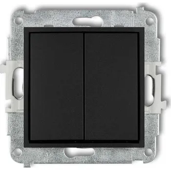 vypínač Karlik Mini černý dvojitý schodišťový vypínač