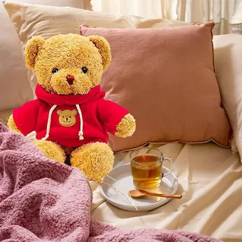 plyšák Plyšový medvídek plyšový mazlíček přítulníček plyšák v svetrové mikině 40 cm, měkký, příjemný