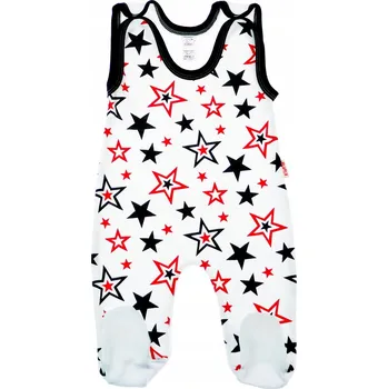 Kojenecký overall PYŽAMO OVERAL bavlněné HVĚZDIČKY vel. 80 KLEKLE