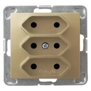Elektrická zásuvka Elektrická Zásuvka Ospel zlatá