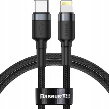 Datový kabel Kabel Baseus USB-C na Apple Lightning 1 m černý