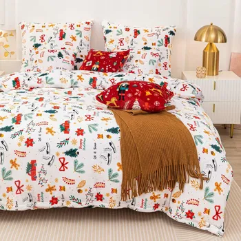 Povlečení VÁNOČNÍ POVLEČENÍ 140x200 PLYŠOVÉ FLEECE TEPLÉ ZIMNÍ MEDVÍDEK