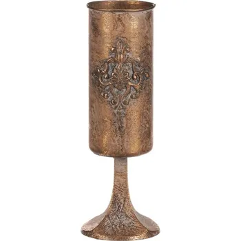 Kalich kovový - úzký, nižší, barva zlatá Barva: Zlatá