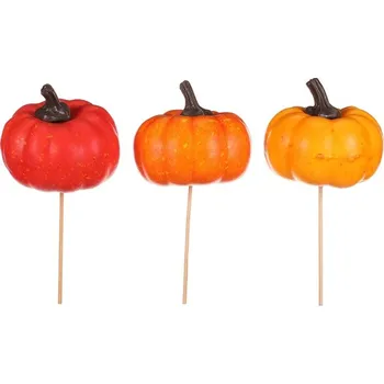 umělá květina Dýně - zápich, umělá dekorace, mix 3 barev, cena za 1 ks Barva: Oranžová