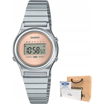 Hodinky Dámské hodinky CASIO LA700WE-4AEF Vintage stříbrné na náramku s DATUMOVKA