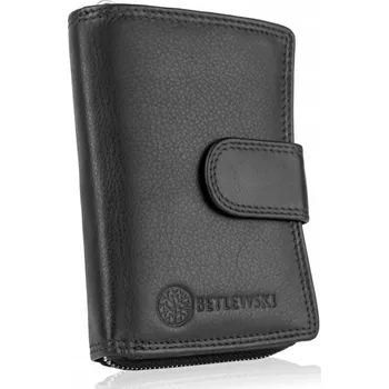 Peněženka Betlewski dámská peněženka z pravé kůže černá