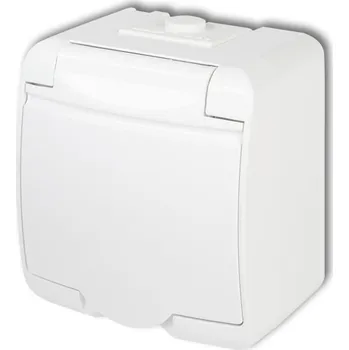 Elektrická zásuvka Elektrická Zásuvka vodotěsná Karlik bílá