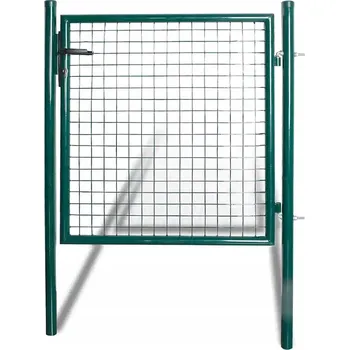 VidaXL Pletivová branka 100 x až 150 zelená