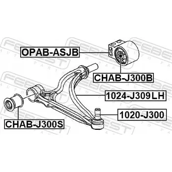 Zavěšení kol Rameno , odpružení kol Febest 1024-J309LH