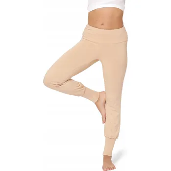 Dámské legíny Dlouhé harémové kalhoty na jógu, legíny dámské BLV50-278 Béžová 3XL