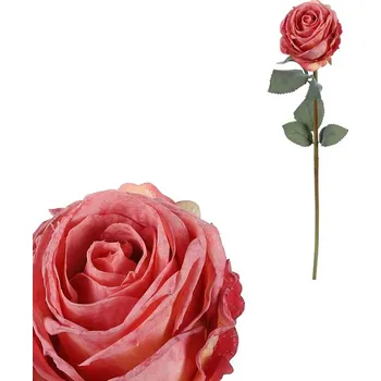 umělá květina Růže - umělá řezaná květina, barva meruňková Barva: Růžová