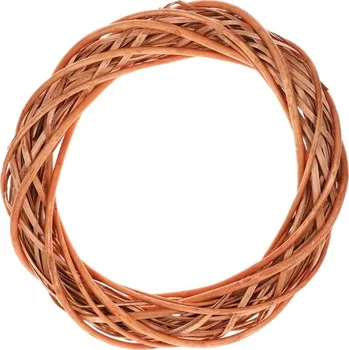 Proutěný věnec 35 cm, medový dekorativní prvek pro aranže Barva: Hnědá