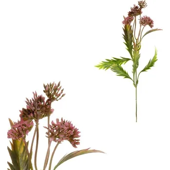 umělá květina Zeleň - umělý trs, zápich, fialové květy Barva: Fialová