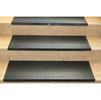 Nášlap na schod Venkovní protiskluzová gumová nášlapná hrana na schody černá 90 cm 4 mm