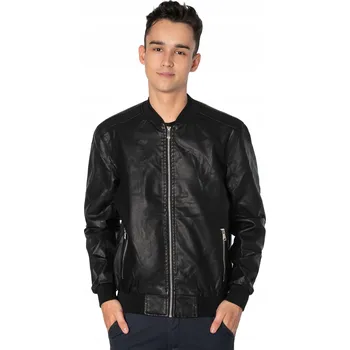 Moto bunda Pánská bunda z eko kůže Bomber Pilotka 1147 M