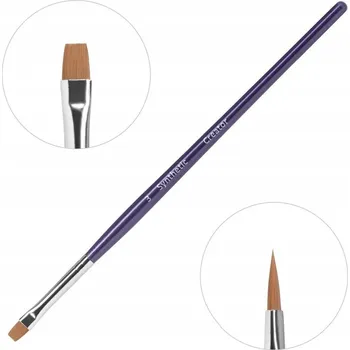 Tužka na obočí Štětec Synthetic #03 CREATOR na obočí rovný, fialová rukojeť