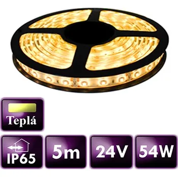 LED páska ECOLIGHT LED pásek - SMD 2835 - 5m - 60LED/m - 10,8W/m - 24V - IP65 - teplá bílá EC79710