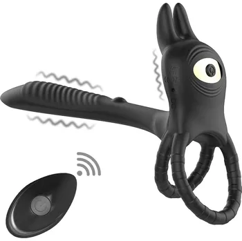 Vibrátor BASIC X Coby párový vibrátor rozšiřující penis černý