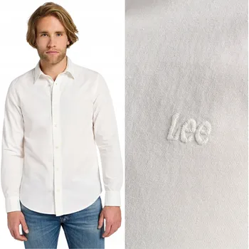 Pánská košile Lee pánská košile casual PATCH SHIRT dlouhý rukáv regular střih bavlna velikost L