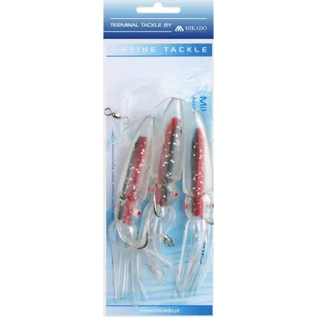 Rybářský háček Mikado MOŘSKÁ SADA - SQUID RIG 12cm - háček: 3x6/0