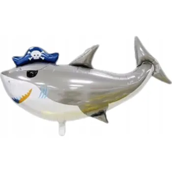 Balónek MEGA VELKÝ FÓLIOVÝ BALÓN ŽRALOK PIRÁT PIRÁTI 97 CM