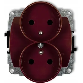 Elektrická zásuvka Hnědá Elektrická Zásuvka Karlik