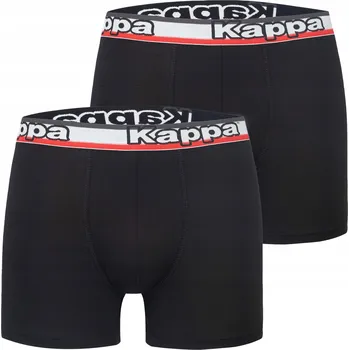Pánské spodní prádlo Značkové boxerky Kappa slipy bavlněné sportovní 2 kusy černé S