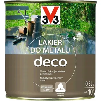 barva a nátěr na dřevo Lak na kov V33 Deco Bezbarvý Satén 0,5L