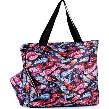 Skládací nákupní taška se zipem 41x46 cm - 60 krémová