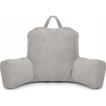 Polštář Polštář na čtení Flumi šedý s područkami, pěnový