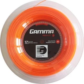 Struna na výplet tenisové rakety Tenisový výplet Gamma Poly-Z (200 m) Oranžový (1.25 mm)