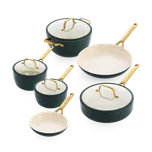 GreenPan Sada nádobí s nepřilnavým keramickým povrchem, Padova Reserve, 10 ks, tmavě zelená CC008816-001