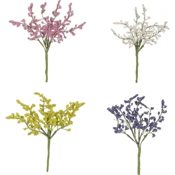 umělá květina Větev umělá - drobné bobule, mix 4 barev, cena za 1 ks. Barva: Vícebarevná